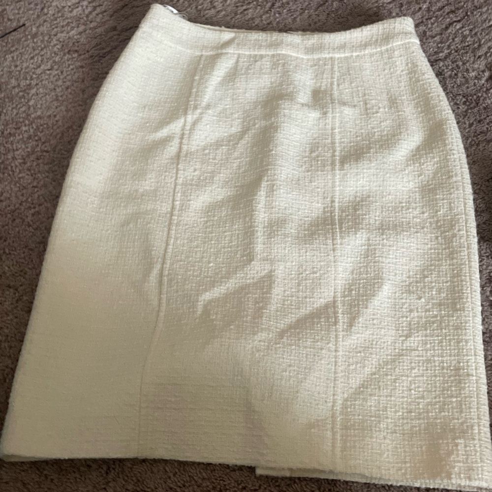 Cream Tweed Skirt